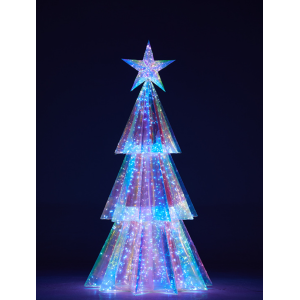 Árbol decorativo de navidad 37CM,USB con interruptor PINO POLIGONAL CON LUZ LED DE 65CM,Árbol de Navidad iluminado con 300 luces SDD1155