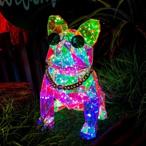 Lampara led en forma de perrito 40cm de peluche con luz holográfica SDD1151