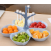 Plato para aperitivo y frutas decorativo con palillos PMY-16049