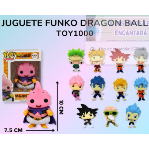 CAJA INDIVIDUAL DRAGON BALL POP DE 4 PULGADAS TOY1000