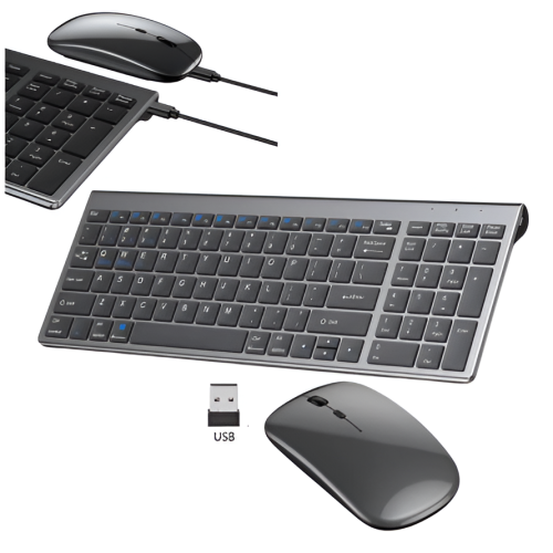 Teclado WB8078 recargable inalámbrico (Incluye mouse y teclado) 60186