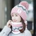 Gorro de lana con protección para los oídos y nariz engrosado de terciopelo de invierno para mujer 90874