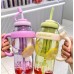 Botellas tazas de agua multicolor de pajita con asa de gran capacidad 92202