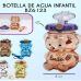 Botella de agua de oso 900ml con stickers BZ6123