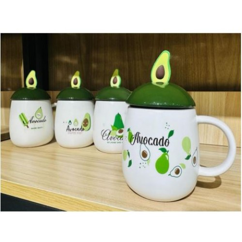 Taza de cerámica creativa con diseño  de aguacate BZ938