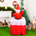 Muñeco inflable de Santa Claus que sube y baja en chimenea 1.6mts D-21006