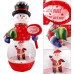 Muñeco de nieve y Santa Claus inflable de navidad LED 2.4mts D-21012