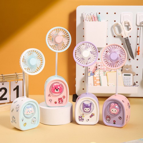 Mini ventilador de escritorio con sacapuntas de dibujos animados sanrio FS-4408