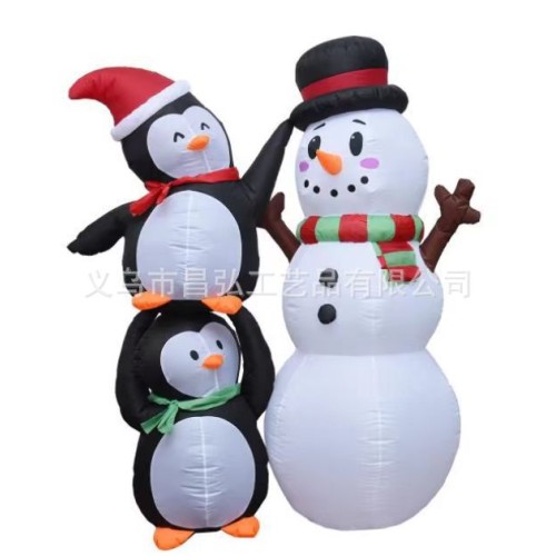 Inflable navideño muñeco de nieve pingüinos 1.80 aprox 