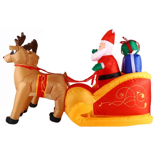 inflable navideño papa noe trineo con renos 2.40 aprox 