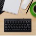 Mini teclado negro universal con cable TJ1000