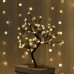 Lampara decorativa en forma de árbol con flores  de cerezo (45 cm de altura/48 LED/luz cálida/48 flores de cerezo/siempre encendido USB+interruptor ) LED760