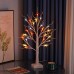 Árbol de abedul con luz blanca  cálida de 24 luces de 60cm, árbol  de decoración SDD1258 