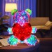  Oso iluminado  brillante Holograma de PVC hermoso arco  iris LED lámpara de mesa decoración Regalo único 25cm de 18.8*20.6*25CM SDD1243