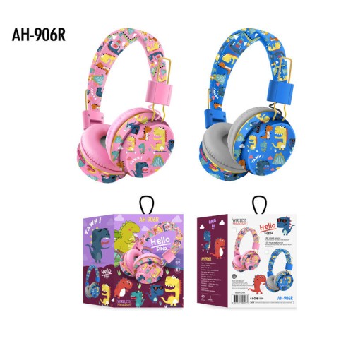 Auriculares inalámbricos plegables con bonitos dibujos de dinosaurios FR-4022