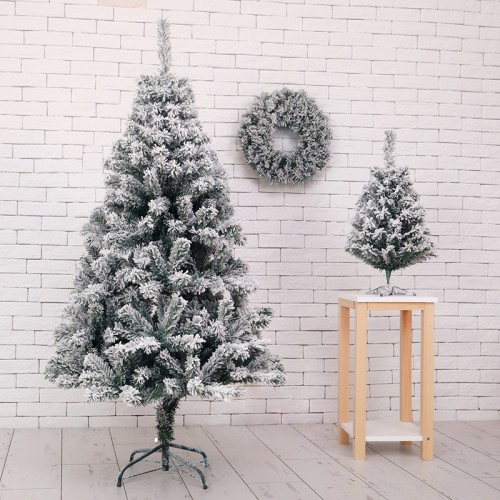 Árbol navideño verde oscuro con bordes blancos 90cm con 80 ramas P-11387