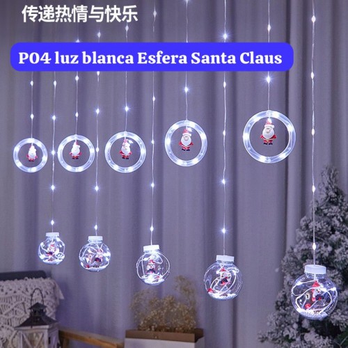 Cortina serie Luz Blanca Esfera Santa Claus 3 metros P04-3