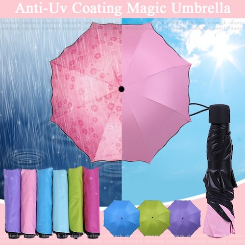 Paraguas mágico cambia de color con la lluvia 882687