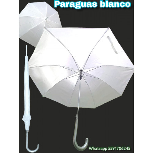 Paraguas blanco para campañas políticas PARCM01-1