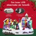  Villa casa navideñas con luces y música adornos navideños 29x16x19cm USB/Pilas AA SDD1170