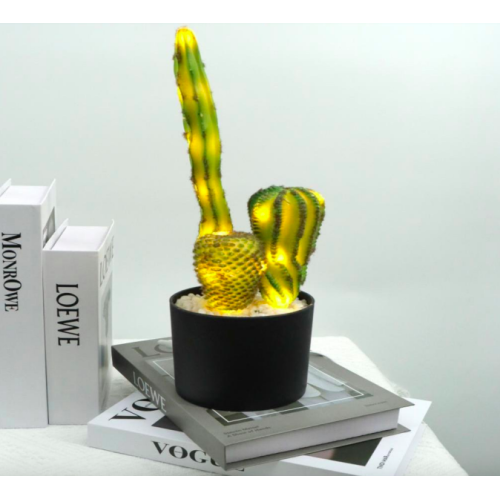 Lámpara de planta de cactus LED USB 13*13*40CM para escritorio SDD1251