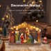 Nacimiento navideño decoración de pesebre con luz 20.5*31*7.8cm SDD1280