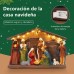 Nacimiento navideño decoración de pesebre con luz 20.5*31*7.8cm SDD1280