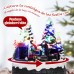 Adorno navideño con trenecito luces, música y rotación.USB 16cm SDD1282