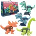 Set De Cuatro Dinosaurios Para Armar TOY531