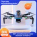 Dron con cámara par 4K 3-Axis Gimbal Camera Drone Evitación de obstáculos RC Distancia 5 km sin escobillas, Auto Return Home Smart Follow 30*22*10CM 