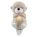 Juguete peluche relajante de nutria que respira para dormir bebés y niños de 30CM (Música + respiración) W-FMRW6996