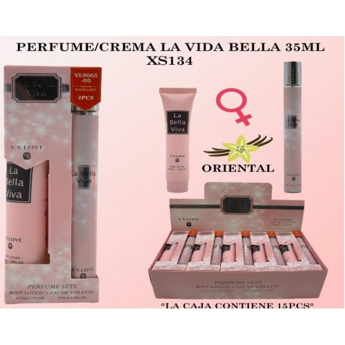 Kit de 2 piezas de Perfume + crema Lancome la Vie Est de 35ml XS134