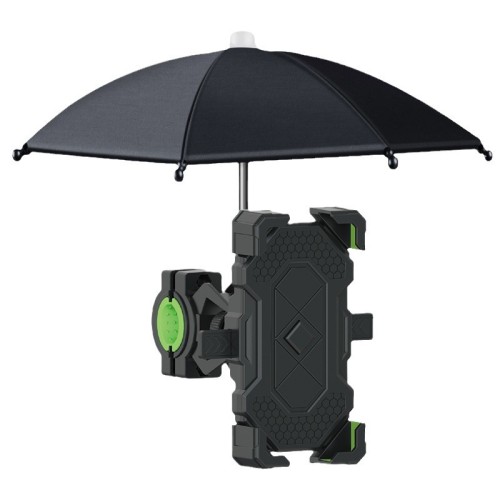 Soporte para teléfono móvil para bicicleta de cuatro garras con paraguas, protección contra el sol y la lluvia, navegación para motocicleta y vehículo eléctrico XZ-6304